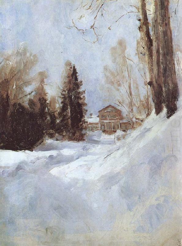 Winter in Abramtsevo A House, Valentin Serov